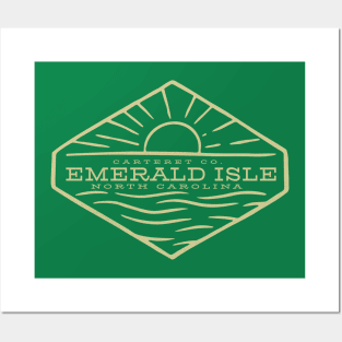 Emerald Isle, NC Summertime Vacationing Sunrise Ocean Posters and Art